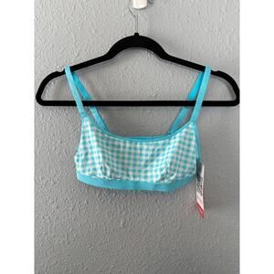 NWT Parade Play Scoop Blue Gingam Bralette size XS. Retail $28